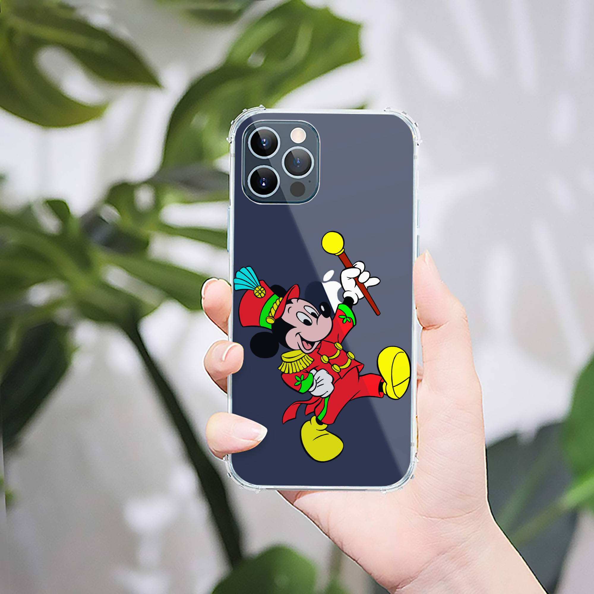 （画像用） ミッキーマウス Mickey Mouse 【iPhone 12シリーズ対応】透明スマホケース（クリアソフトケース）
